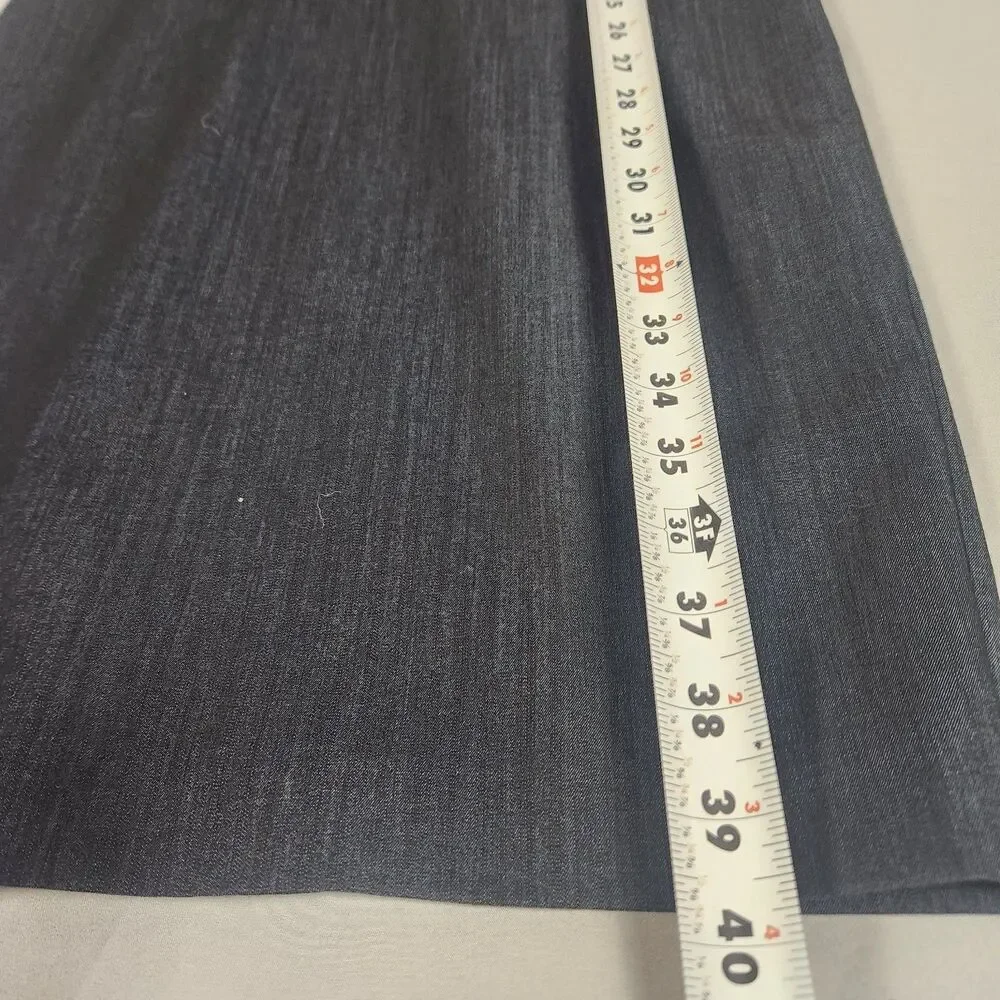 Calvin Klein Denim Sheath Dress Gold Zip Studded Size 6 Stretch - Picture 6 of 8